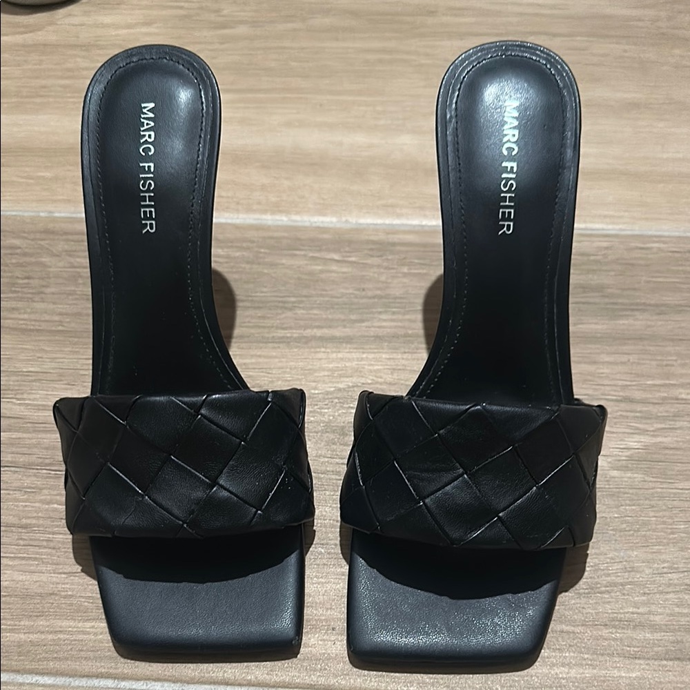 Marc Fisher Black Quilted Heels